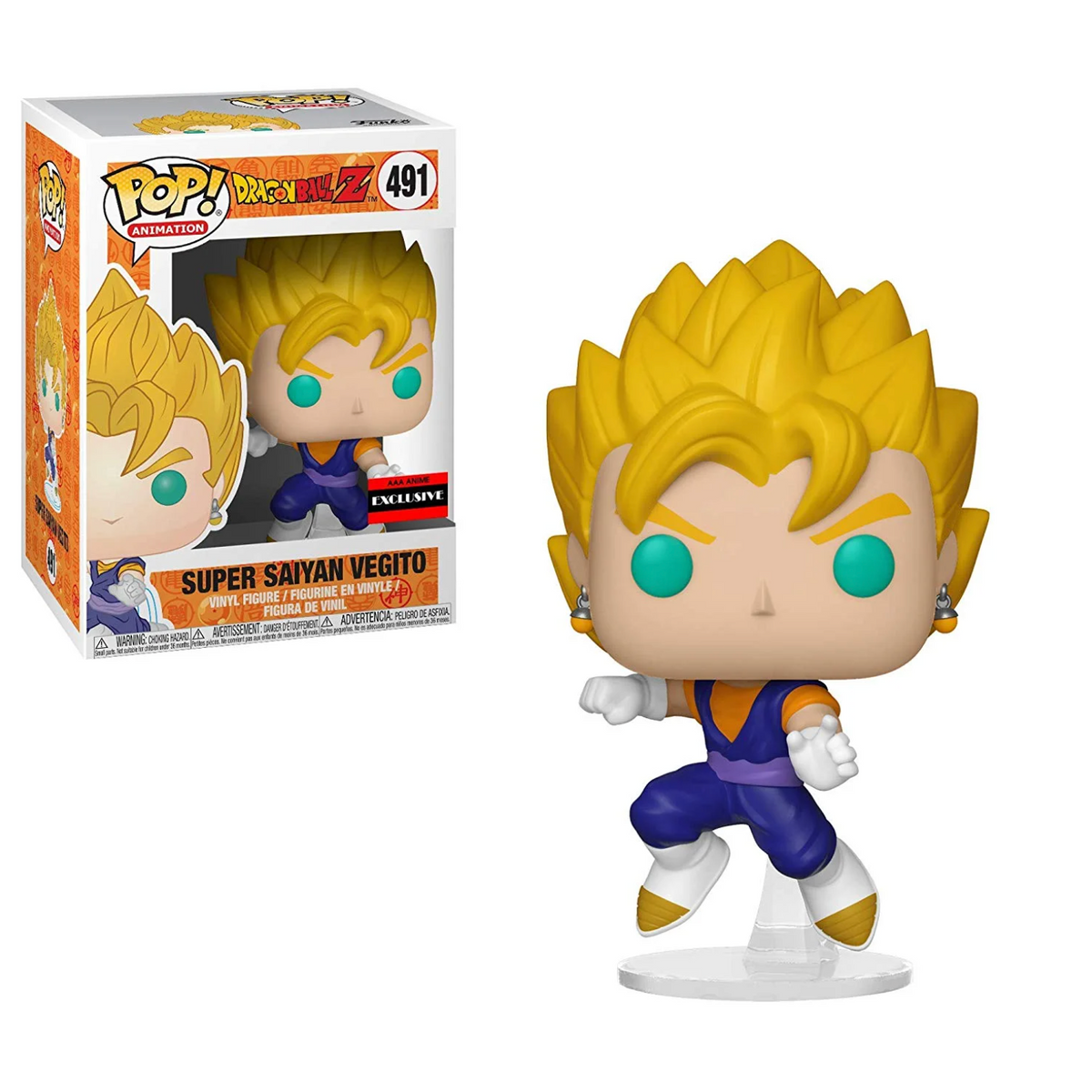 Funko Pop! x Dragon Ball Z Super Saiyan Vegito #491 AAA Anime