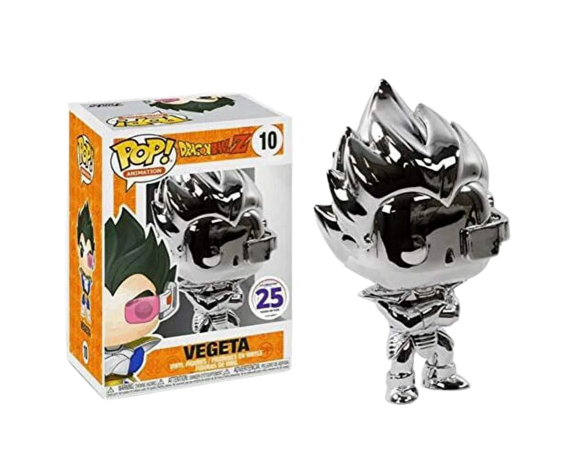 Funko Pop! x Dragon Ball Z Vegeta (Silver Chrome) #10 Funimation 25th Anniversary