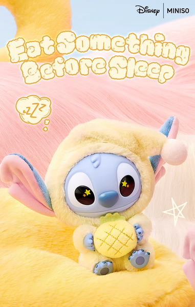Miniso x Disney Stitch Eat Something Before Sleep Vinyl Plush