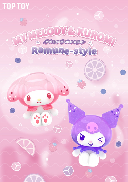 TOPTOY x Sanrio My Melody & Kuromi  Ramune-Style Mini Figures