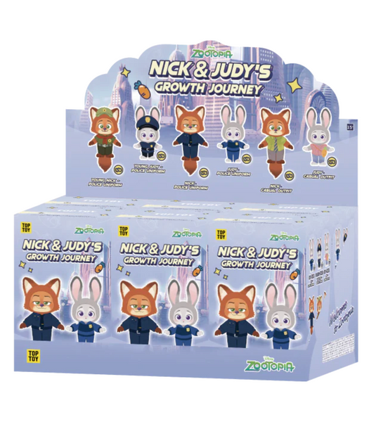 TOPTOY Disney Zootopia Nick & Judy's Growth Journey Vinyl Plush Full Set