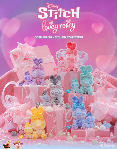 Hot Toys x Cosbi x Disney Stitch Lovey Rosey Plush Keychain