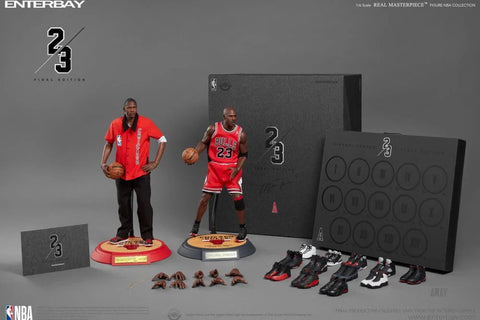 Enterbay x NBA Final Edition Michael Jordan Chicago Bulls Away 1:6 Scale Action Figures Set