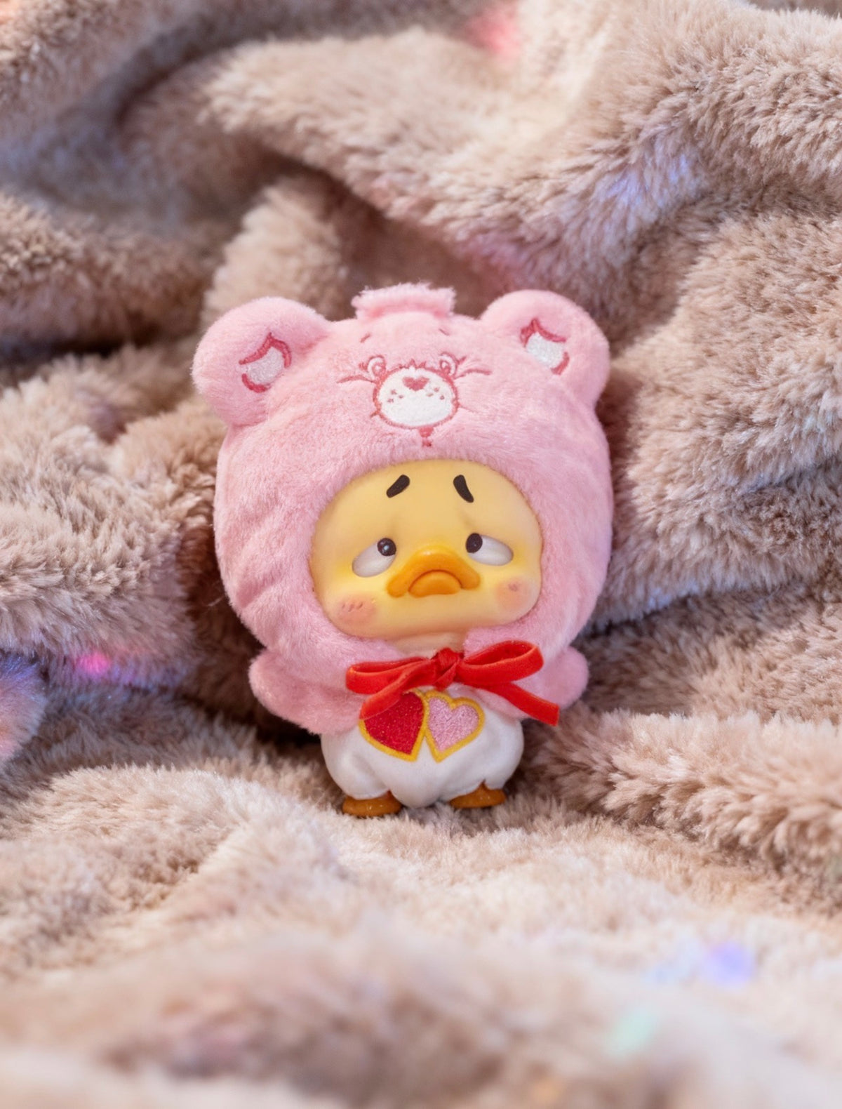 RongCreator 1983 x Upsetduck x Care Bears Neon Sweetheart Duck Vinyl Plush