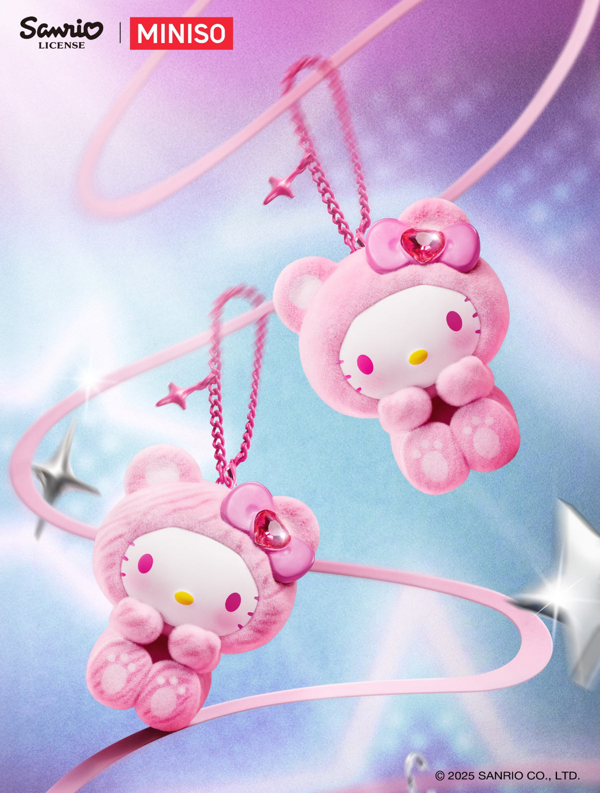 Miniso x Sanrio Characters Gem Forest Flocked Pendant Figure