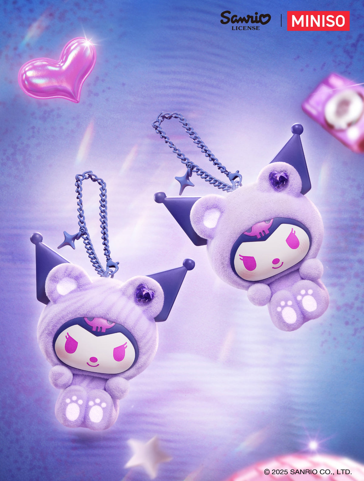Miniso x Sanrio Characters Gem Forest Flocked Pendant Figure