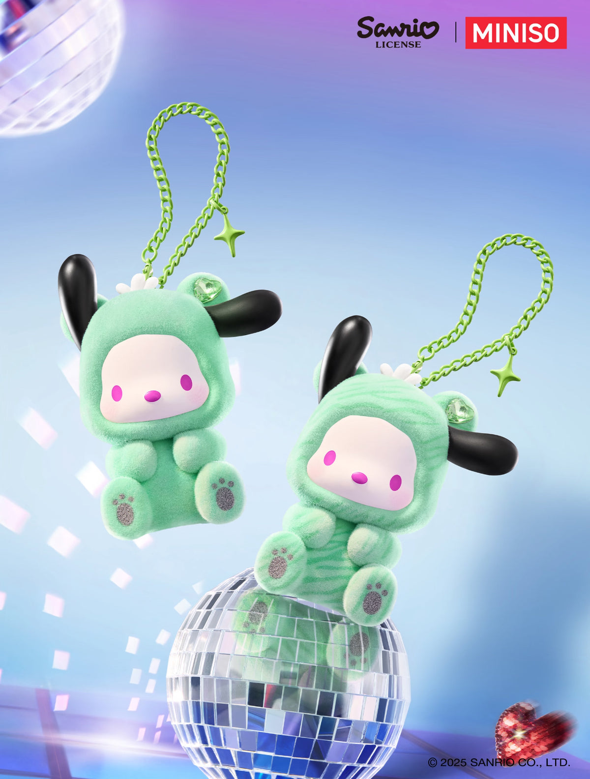 Miniso x Sanrio Characters Gem Forest Flocked Pendant Figure