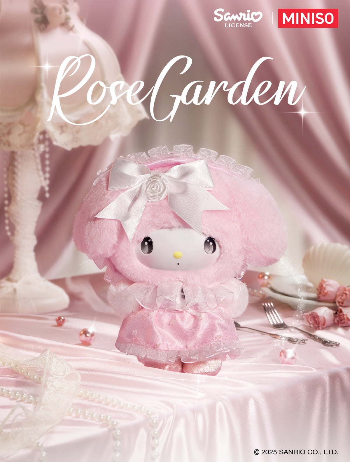 Miniso x Sanrio Characters Rose Garden Series Vinyl Plush