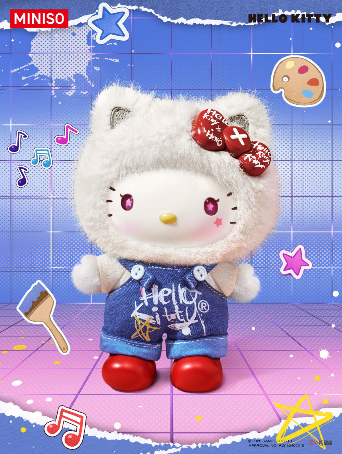 Miniso x Sanrio Hello Kitty Graffiti Vinyl Plush