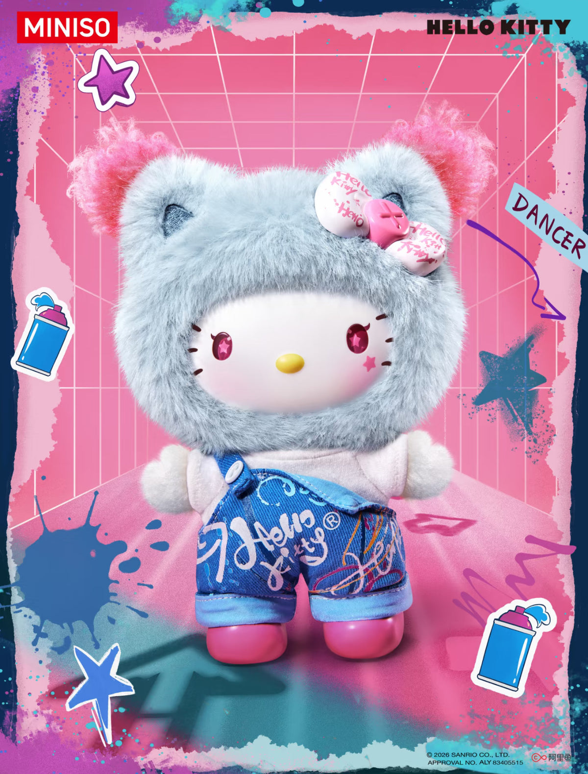 Miniso x Sanrio Hello Kitty Graffiti Vinyl Plush