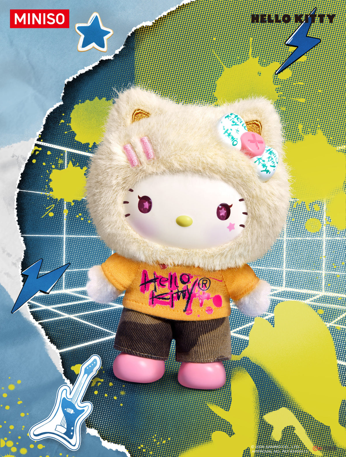Miniso x Sanrio Hello Kitty Graffiti Vinyl Plush