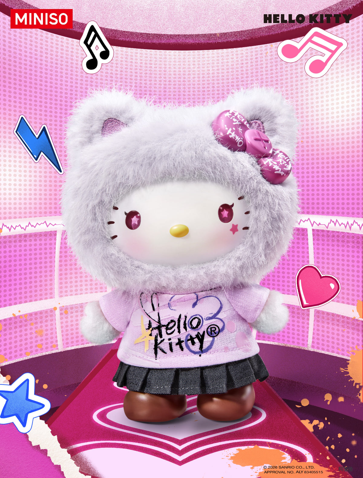 Miniso x Sanrio Hello Kitty Graffiti Vinyl Plush