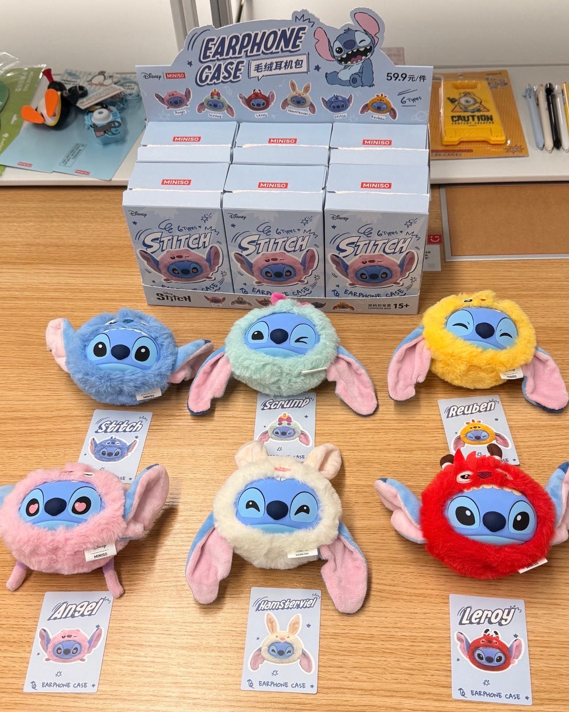 Miniso x Disney Stitch Plush Series Earphone Case