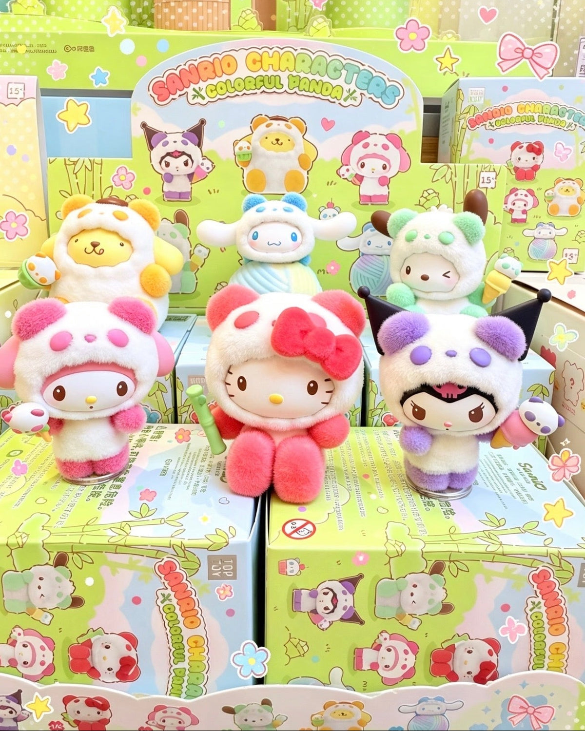 TOPTOY x Sanrio Characters Colorful Panda Series Figure