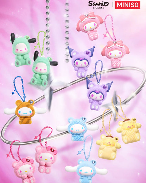 Miniso x Sanrio Characters Gem Forest Flocked Pendant Figure