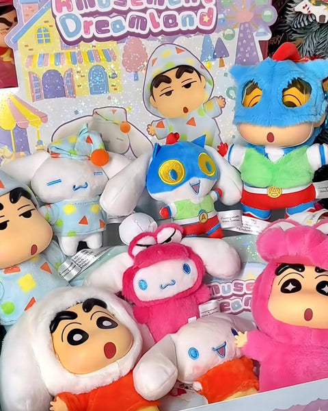 TOPTOY x Sanrio Cinnamoroll x Crayon Shin-Chan Amusement Dreamland Vinyl Plush Set