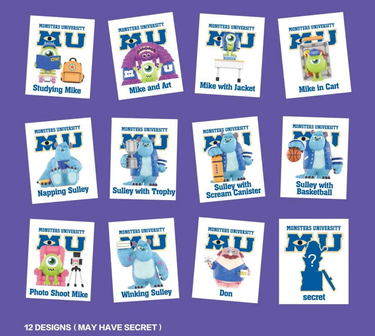 Pop Mart x Disney Pixar Monsters University Oozma Kappa Fraternity