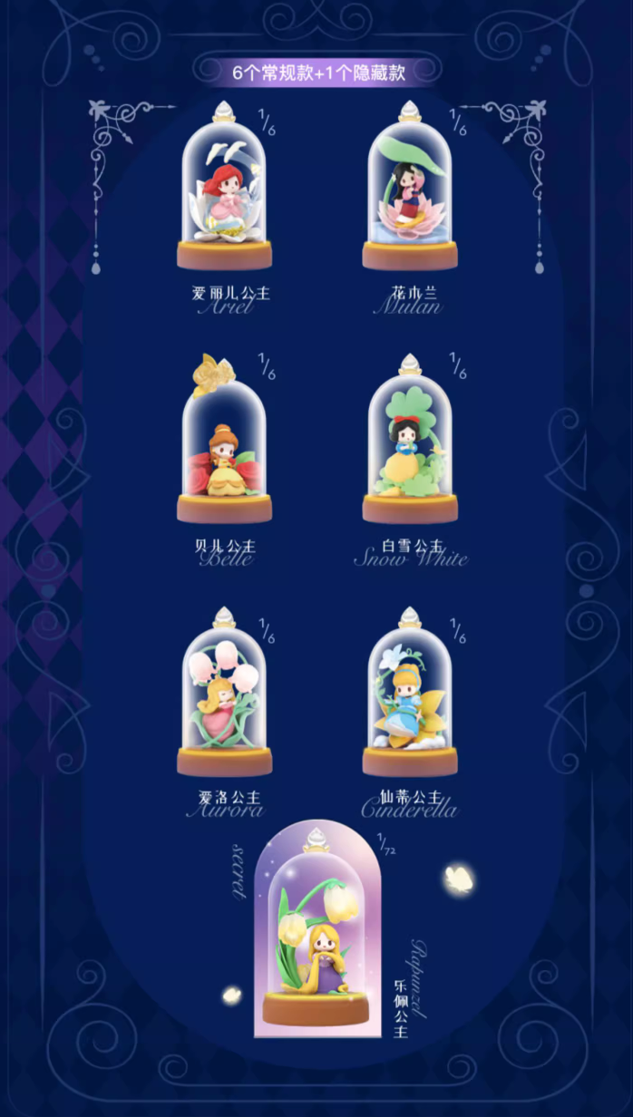 52toys x Disney Princess Flowers and Shadows