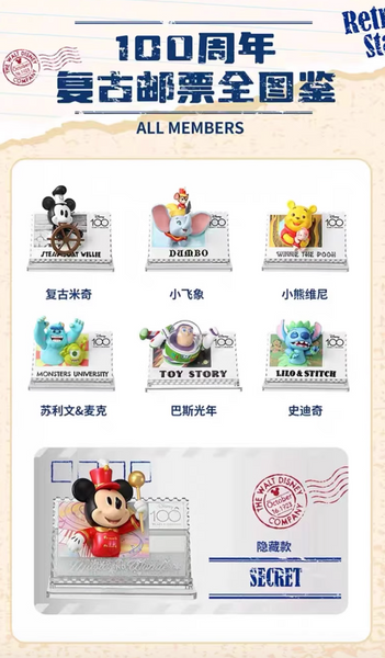 Miniso x Disney 100th Anniversary Retro Stamp