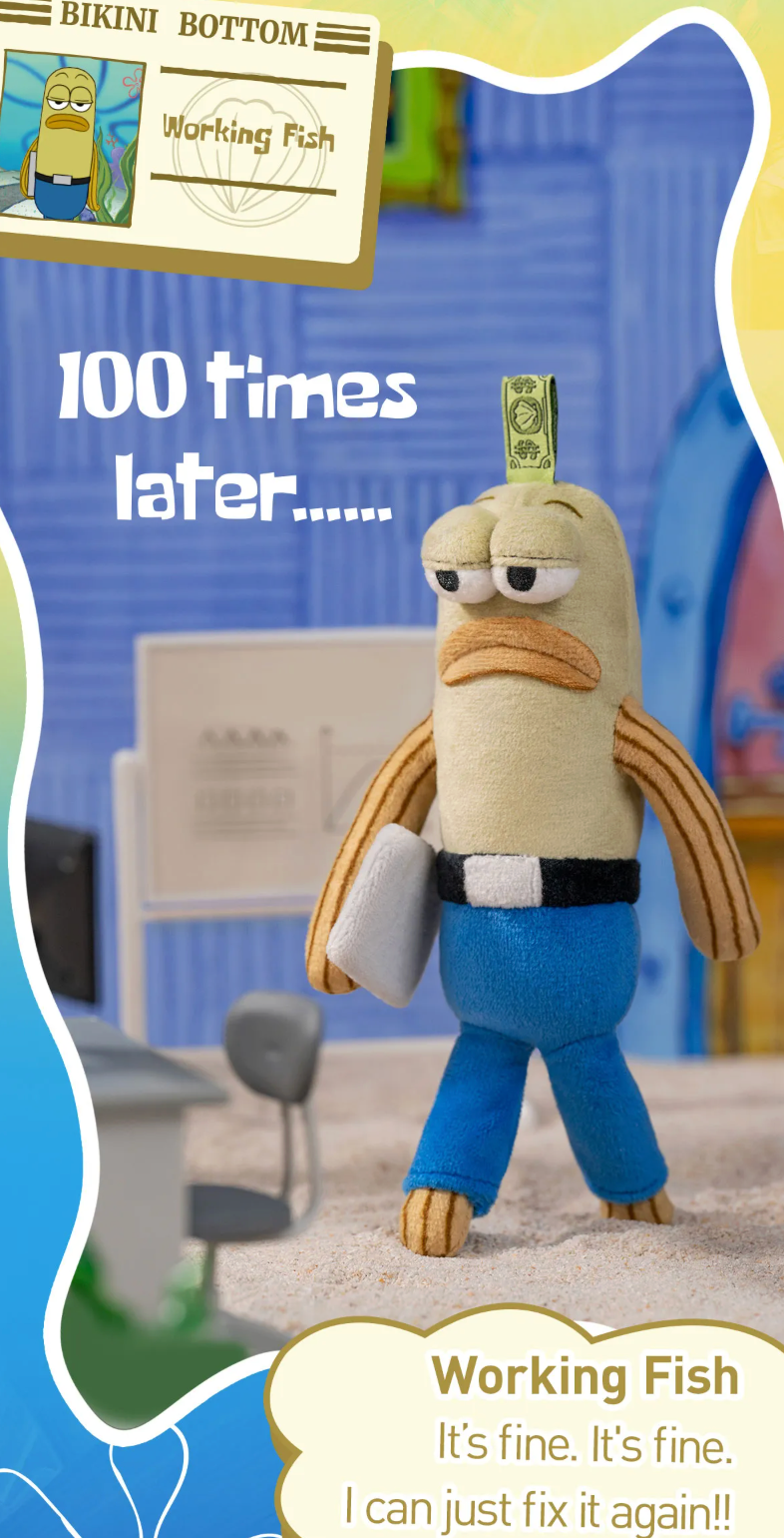 Pop Mart x Gong x SpongeBob SquarePants Bikini Bottom Buddies Series 1 Whimsical Plush