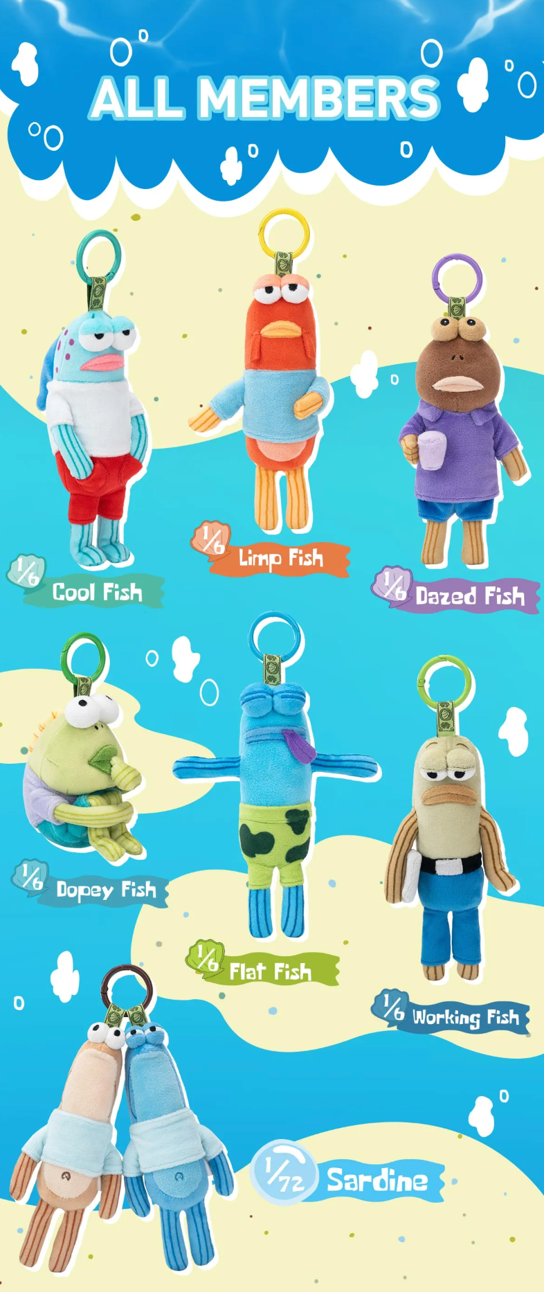 Pop Mart x Gong x SpongeBob SquarePants Bikini Bottom Buddies Series 1 Whimsical Plush