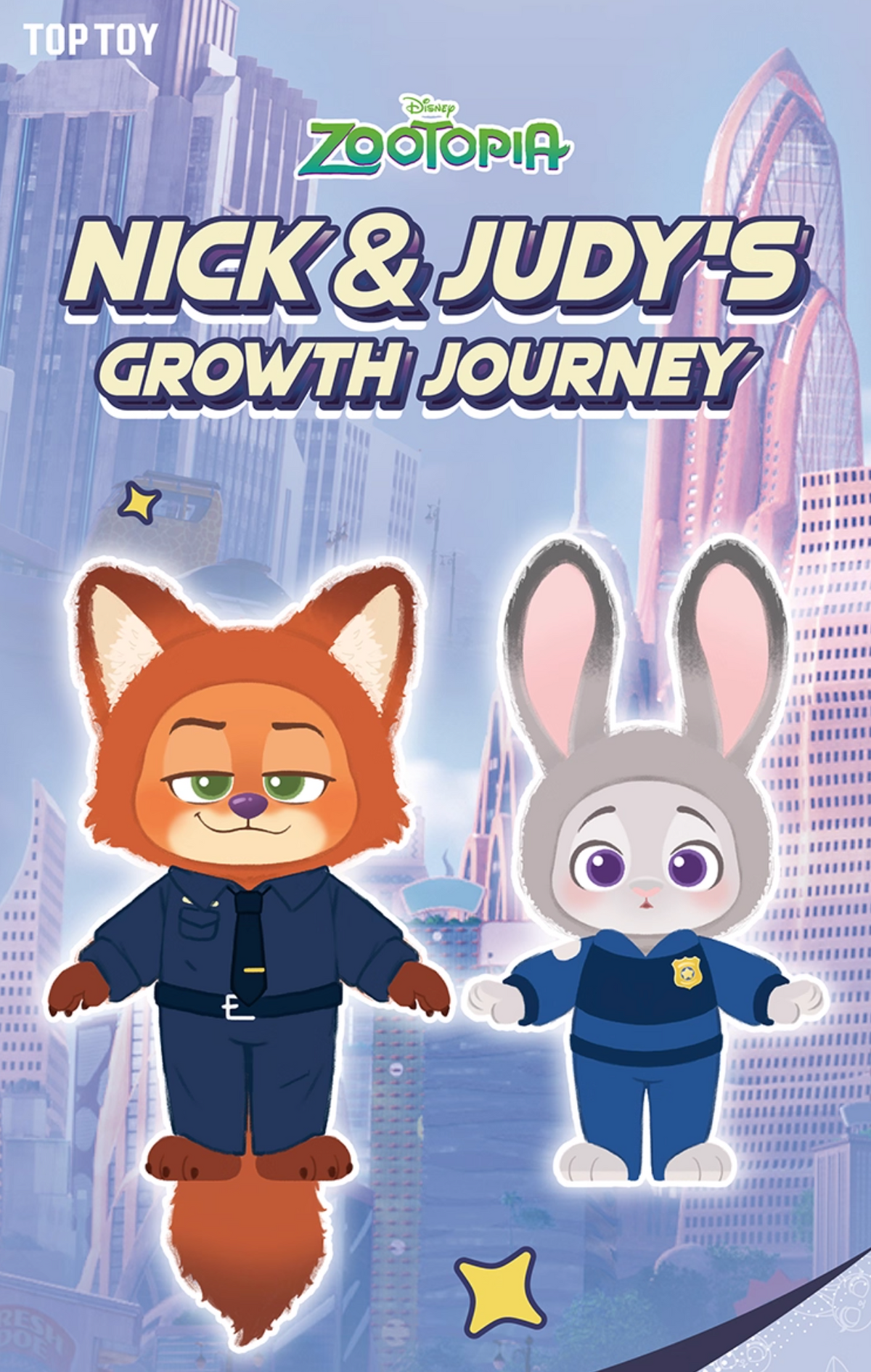TOPTOY x Disney Zootopia 2 Nick & Judy's Growth Journey Vinyl Plush