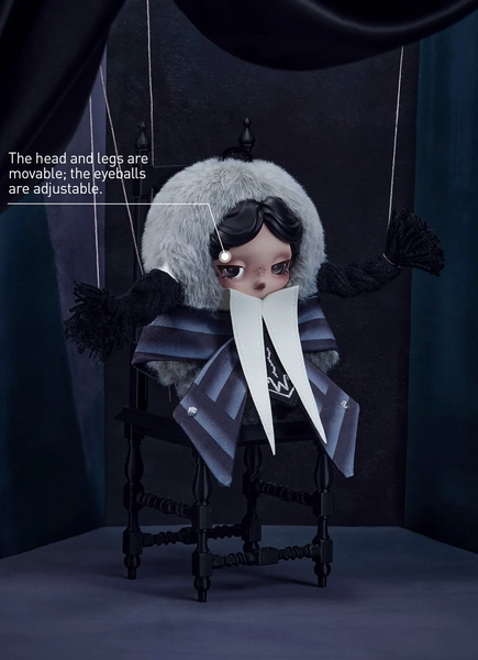 Pop Mart x Skullpanda x Wednesday Plush (Nevermore Academy Uniform Version)