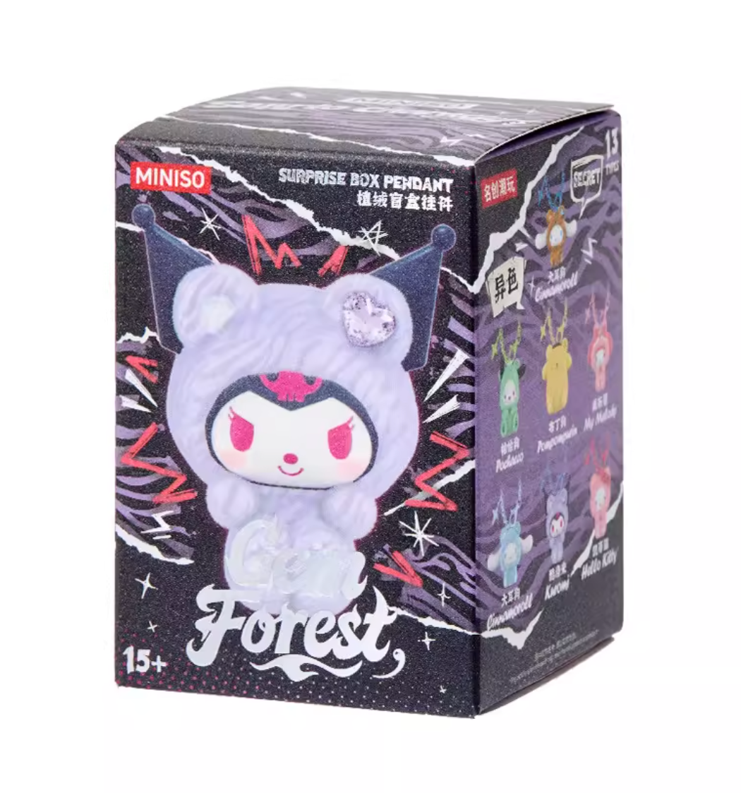 Miniso x Sanrio Characters Gem Forest Flocked Pendant Figure