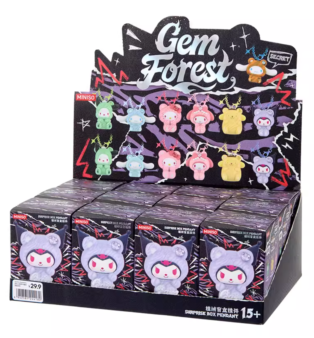 Miniso x Sanrio Characters Gem Forest Flocked Pendant Figure