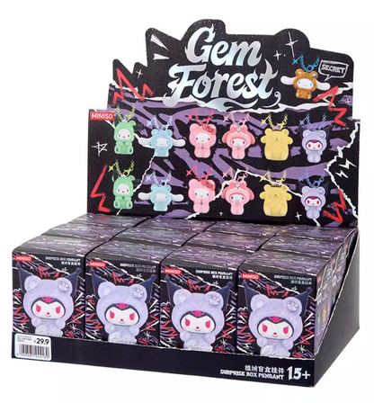 Miniso x Sanrio Characters Gem Forest Flocked Pendant Figure