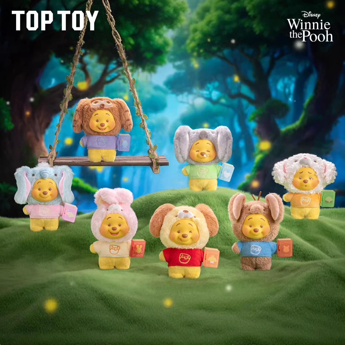 TOPTOY x Disney Winnie the Pooh Animal Storybook Vinyl Plush
