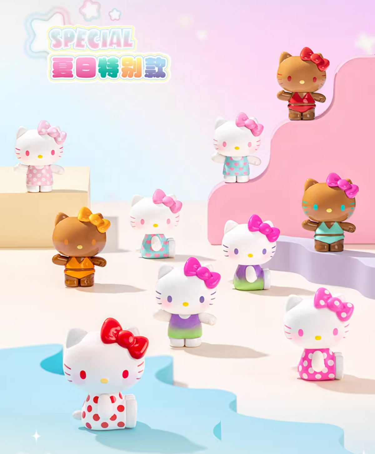 TOPTOY x Sanrio Hello Kitty Summer Rainbow Candy Mini Figures