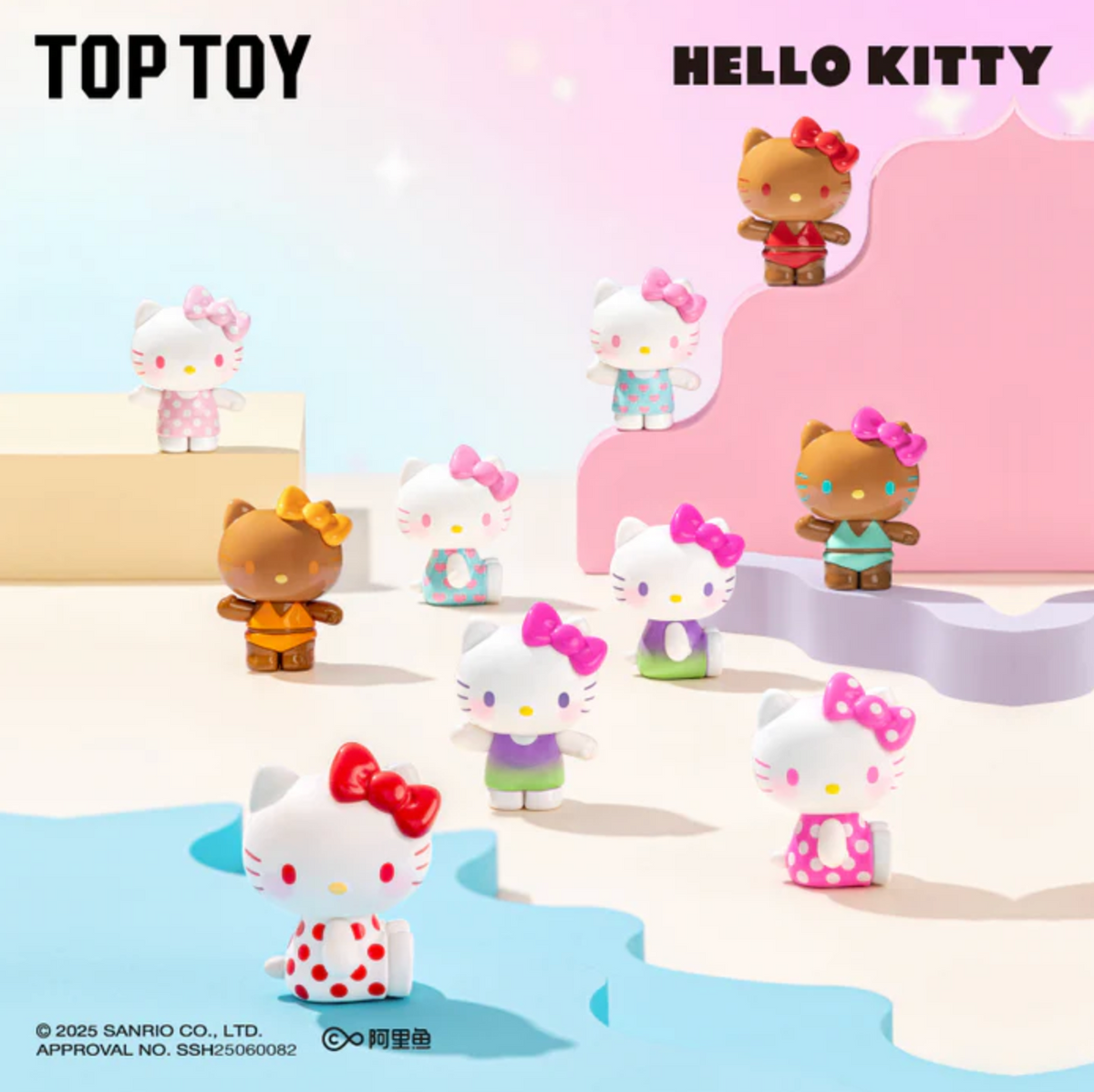 TOPTOY x Sanrio Hello Kitty Summer Rainbow Candy Mini Figures
