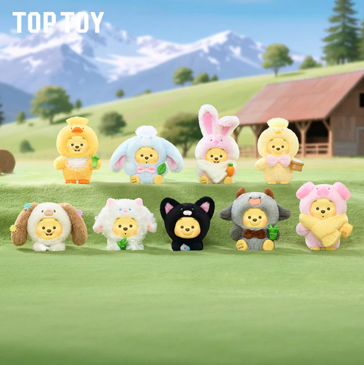 TOPTOY x Disney Winnie the Pooh Happy Farm Vinyl Plush