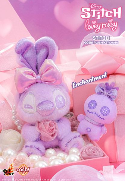 Hot Toys x Cosbi x Disney Stitch Lovey Rosey Plush Keychain