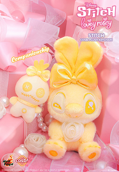 Hot Toys x Cosbi x Disney Stitch Lovey Rosey Plush Keychain