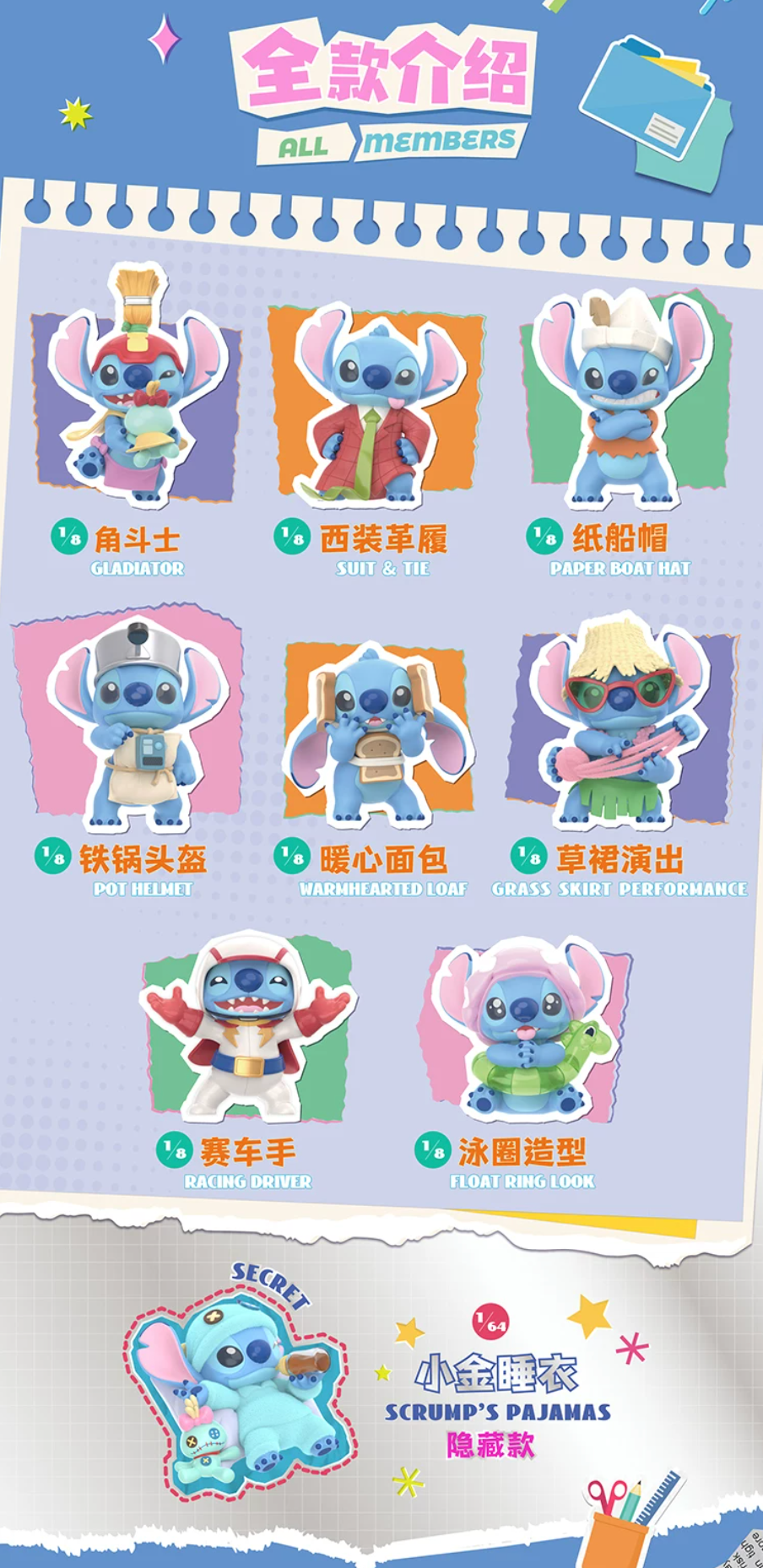TOPTOY x Disney Stitch in Cute Outfits
