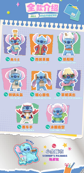 TOPTOY x Disney Stitch in Cute Outfits