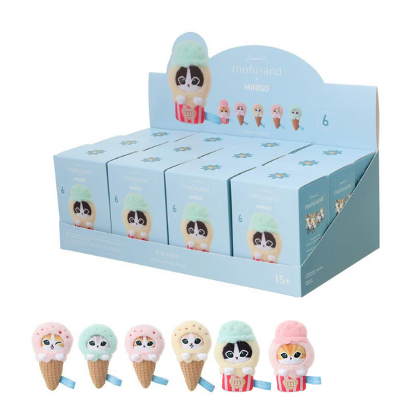 Miniso x Mofusand Kiramekko Ice Cream Magnet