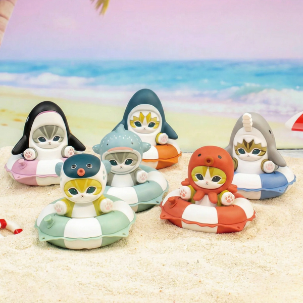 Trendy Sound x Mofusand Swimming Ring Stamp Figure