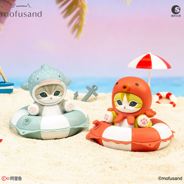 Trendy Sound x Mofusand Swimming Ring Stamp Figure
