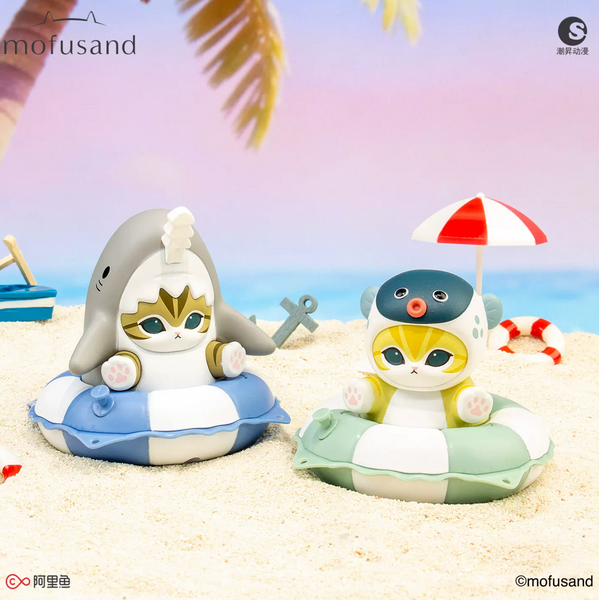 Trendy Sound x Mofusand Swimming Ring Stamp Figure