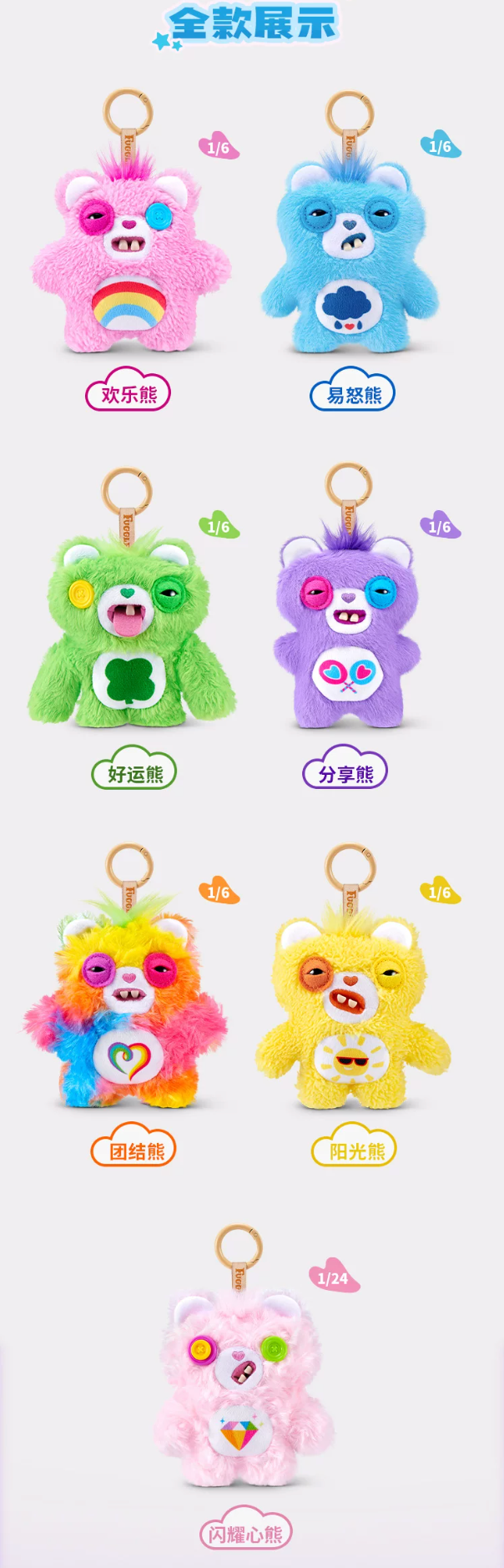 Fuggler x Care Bears Ugly Monster Plush (Opened Box)