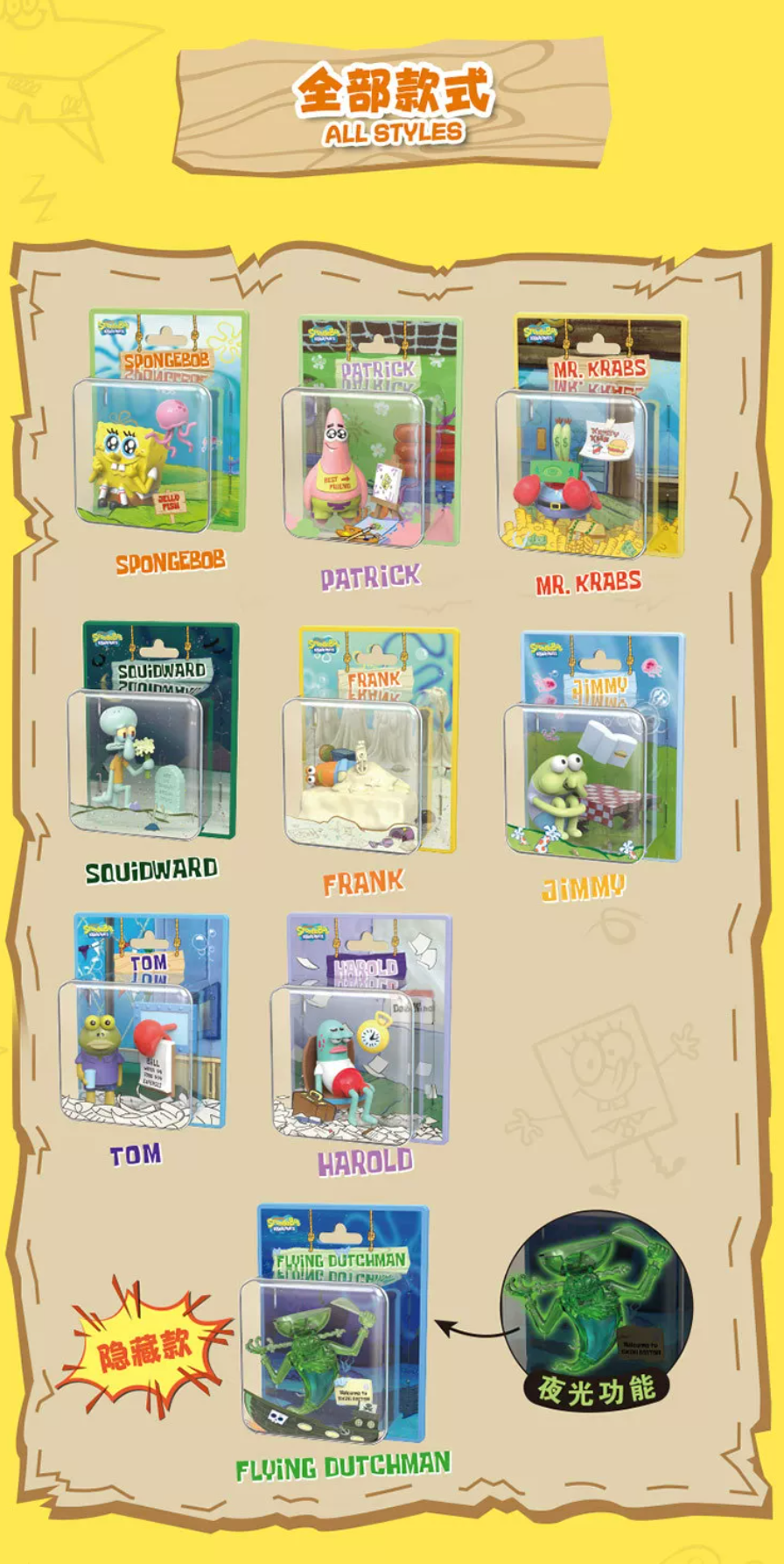 Trendy Sound x SpongeBob Friend Forever Heartbeat Album Series Mini Package Magnet