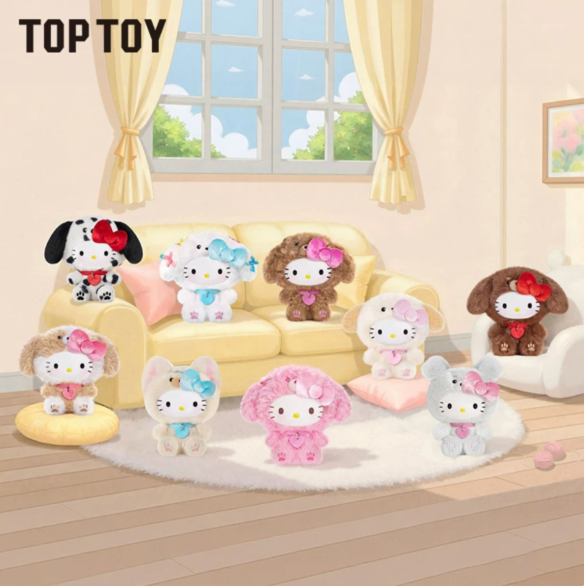 TOPTOY x Sanrio Hello Kitty Puppy Party Vinyl Plush