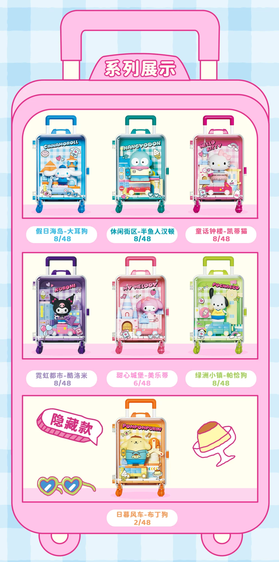 AreaX x Sanrio Characters Traveling Series Building Blocks