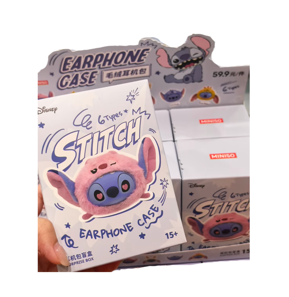 Miniso x Disney Stitch Plush Series Earphone Case