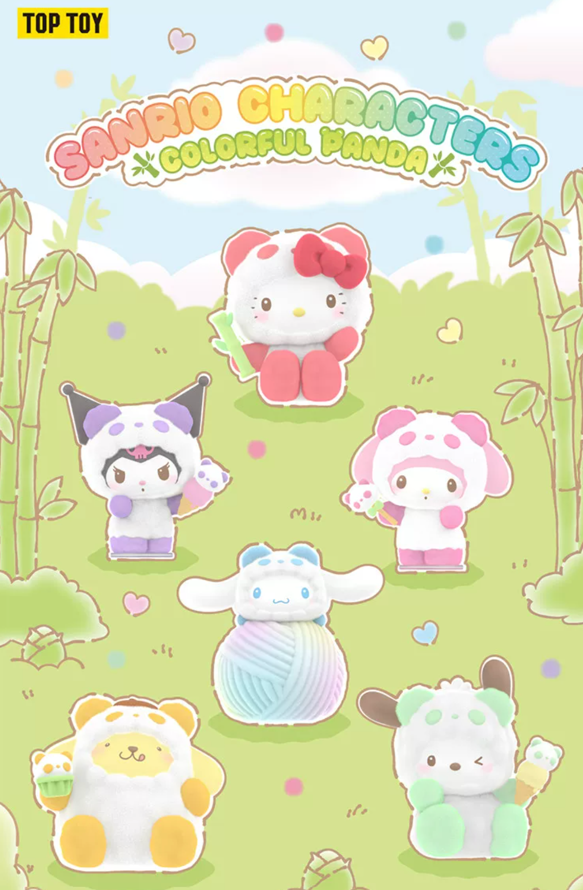 TOPTOY x Sanrio Characters Colorful Panda Series Figure