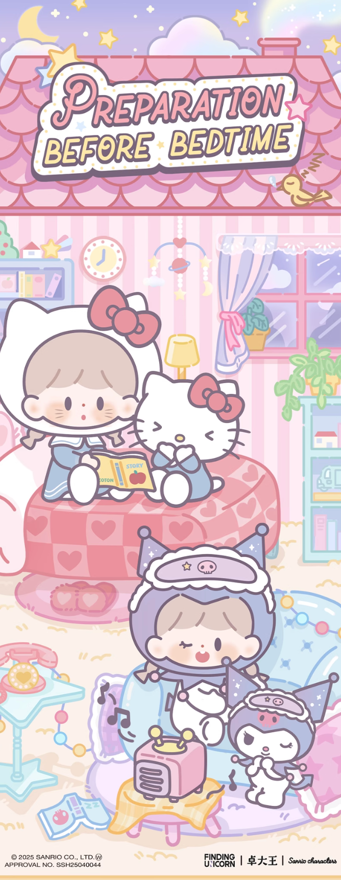 Finding Unicorn x Sanrio Character zZoton Preparation Before Bedtime