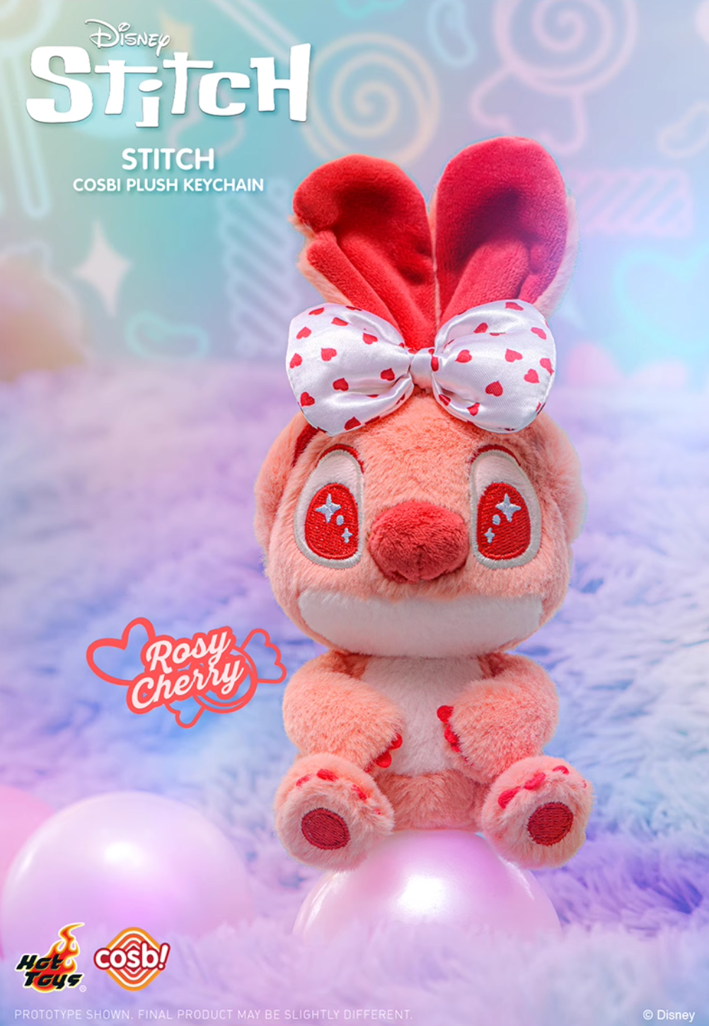 Hot Toys x Cosbi x Disney Stitch Candy Series Plush Keychain